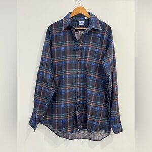 Himalaya Mens Vintage Long Sleeve Flannel Button Down Plaid Shirt XL Tall